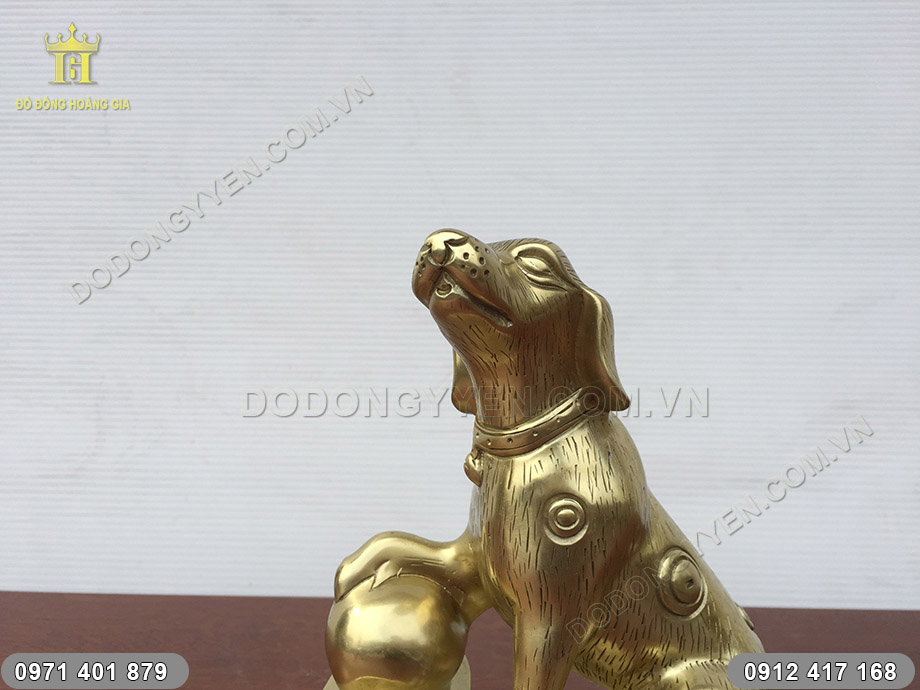 linh vật chó phong thủy bằng đồng
